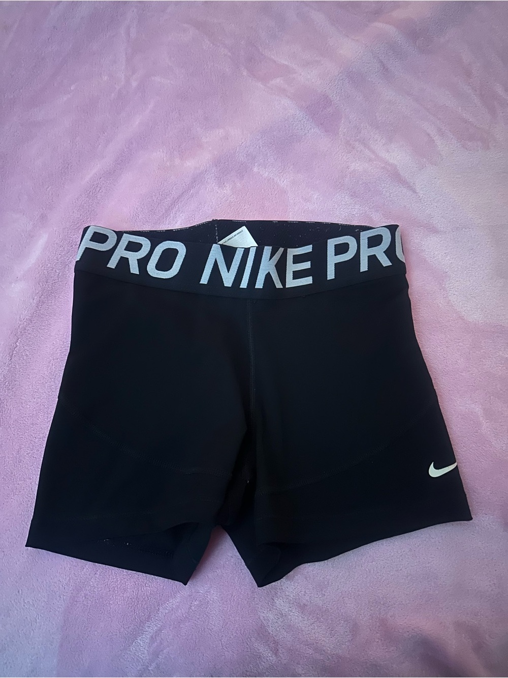 Nike Black Performance Pro Compression Shorts with White Logo